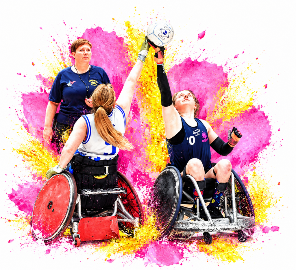 Entre Deux Joueuses Arbitre Rugby Fauteuil 1024x934